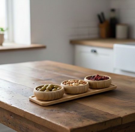 جاط مع 3 صحون بامبوك