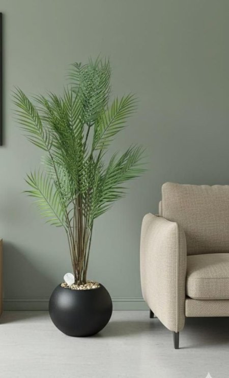 شجرة نخلة صناعية في قوارة بلاستيك جامدة