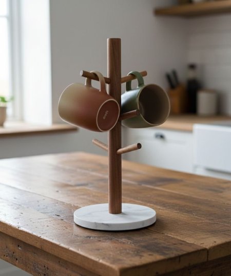 ستاند للكبايات خشب مع شايش ثقيل