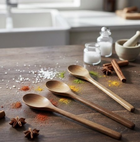 ملاعق خشبية للطعام / للطبخ