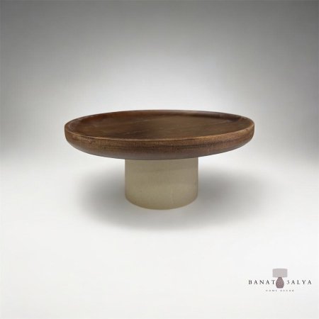 مضيفة خشب أكاسيا مع رجل حجر