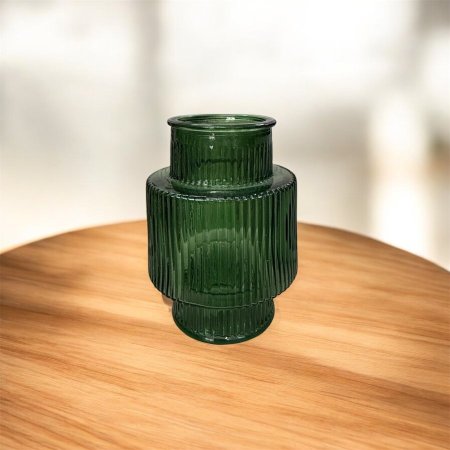 فازا زجاجية مخططة حجم صغير