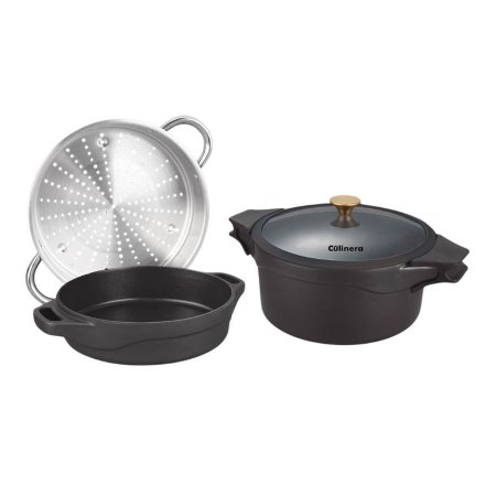 طقم 4 قطع متعدد الاستعمالات من الألمنيوم المصبوب