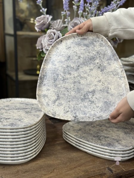 صحن "טרפז" ميلامين (عضم)