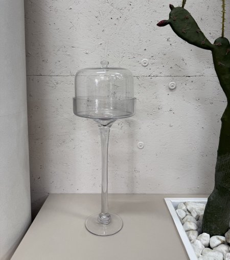 مضيفة زجاج مع رجل طويلة وغطاء