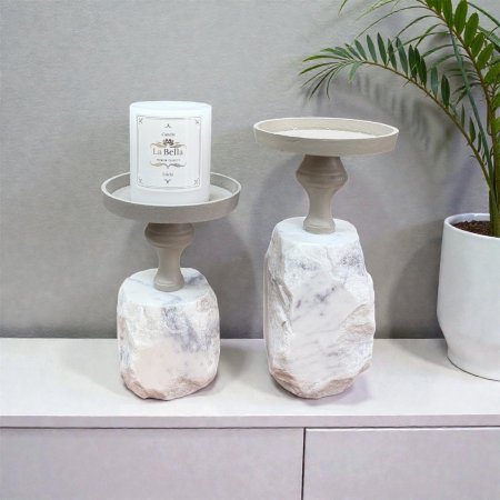 شمعدان للديكور شايش ثقيل مع دمج النحاس