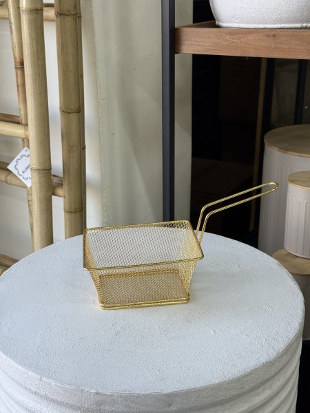 حمّالة شيبس معدن ذهبي