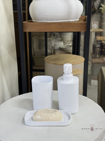 سيت حمام 3 قطع بلاستيك