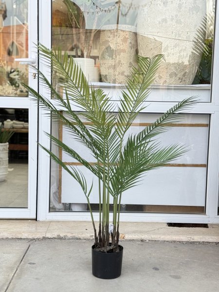 شجرة نخل سيليكون مع جذوع على القاعدة 120cm