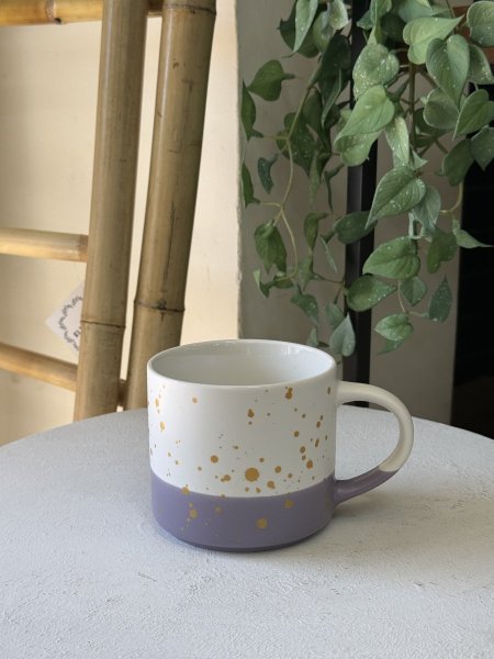ماق فخار بنفسجي مذهب 480ml