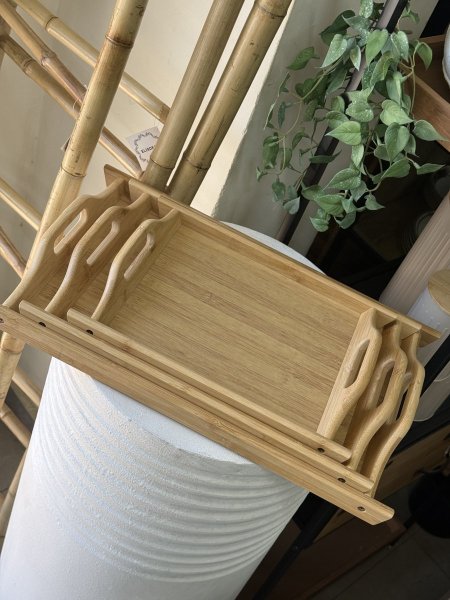 سيت صواني خشب بامبوك 3 احجام