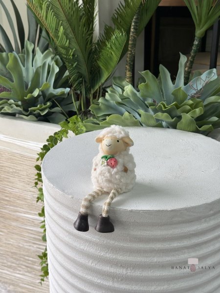 خروف العيد فخار مع فرو مع إكسسوار 😍🌷