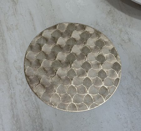مفرش ديكور دائري سيليكون ذهبي ״דגם 2״