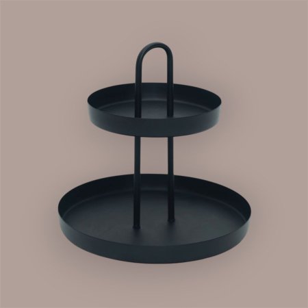 صحن تقديم معدن طبقتين