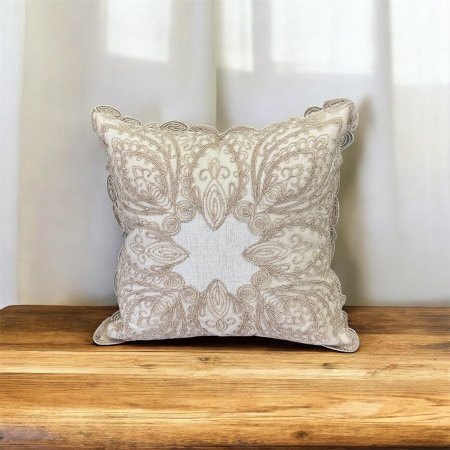 مخدة ديكور دانتيل مع لمعة